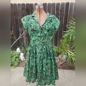 Bernie Dexter Green Leaf Midi Dress